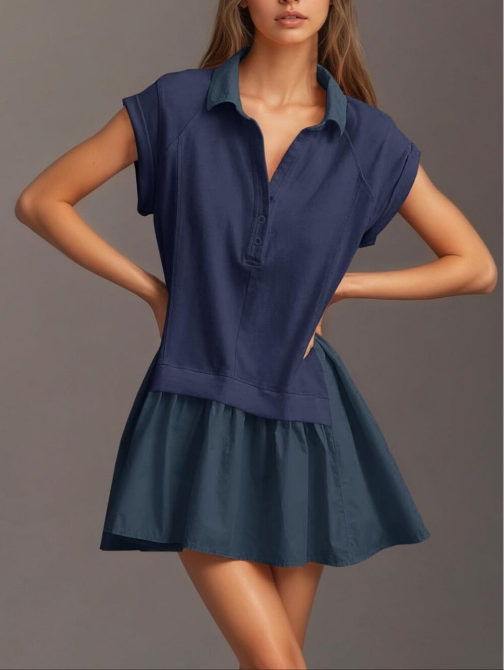 Unique Navy Dress